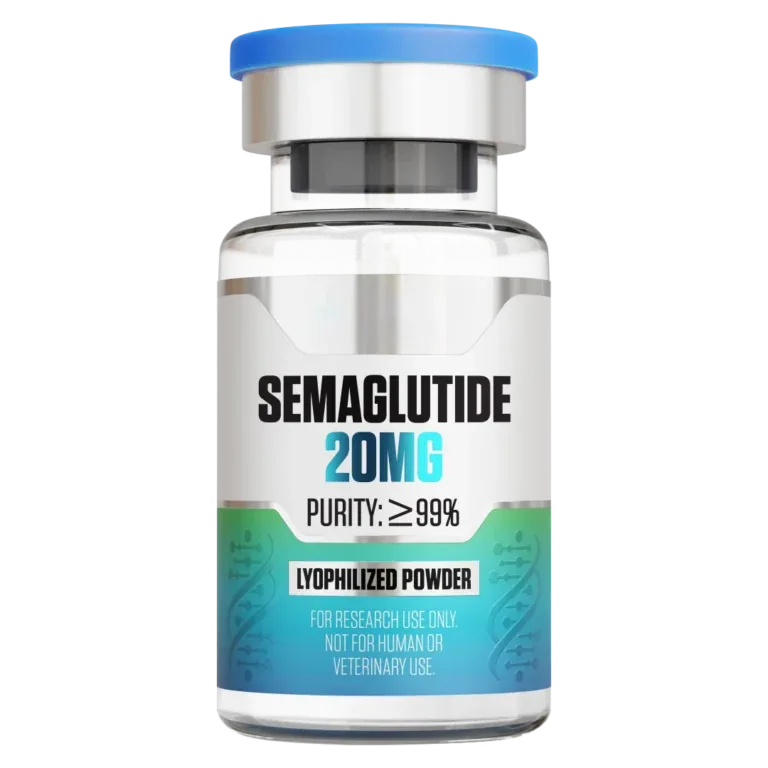Semaglutide (20 mg Vial) 20 mg vial of lyophilized research peptide